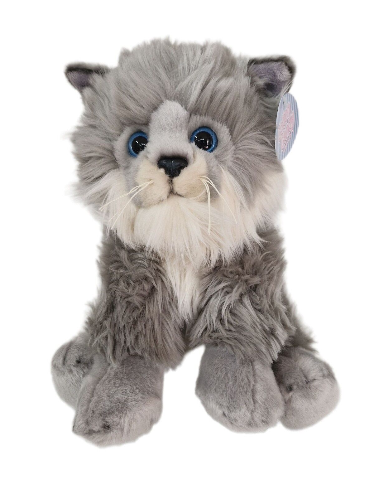 Cotton Candy Cat Grey Sitting 30cm Plush Soft Toy