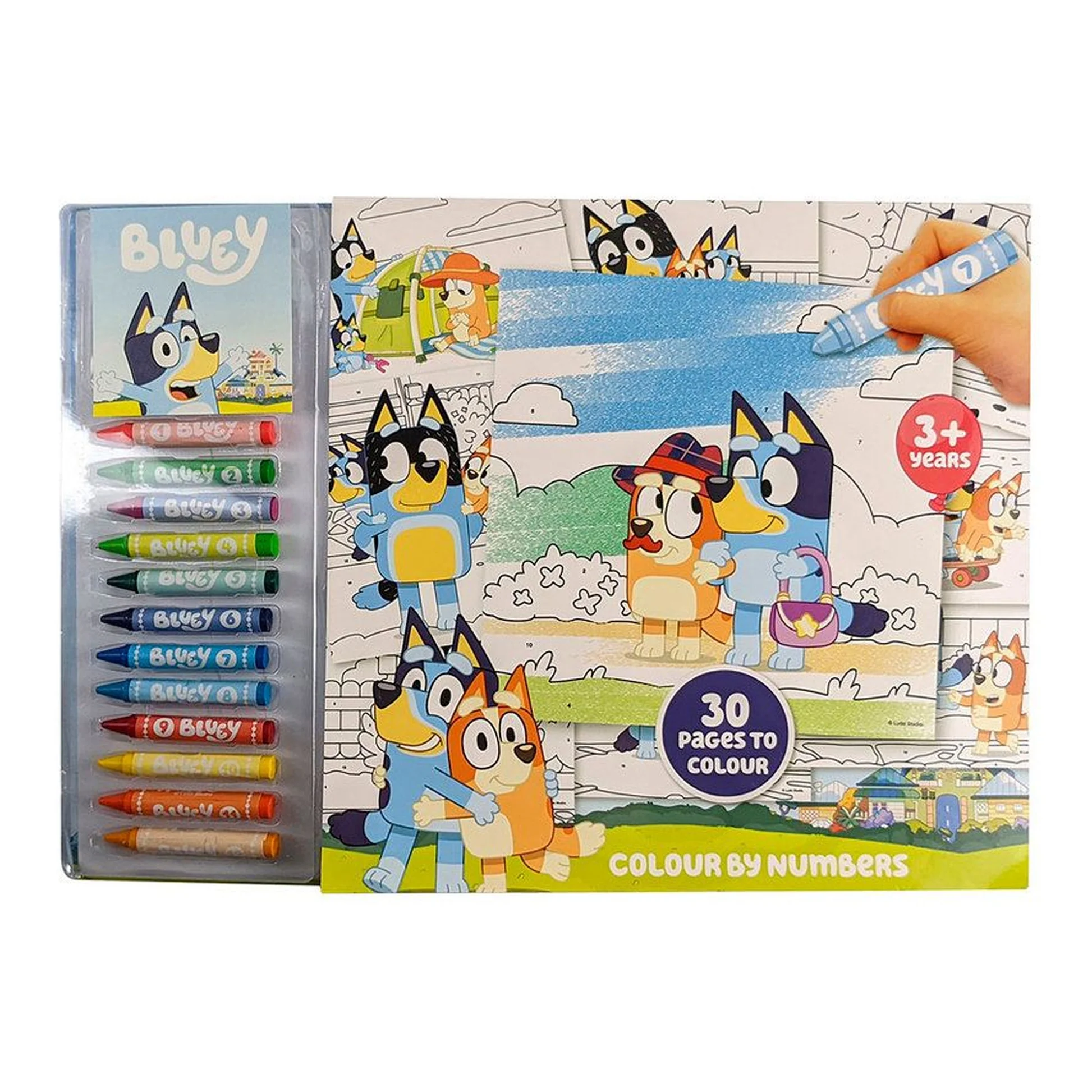 Bluey Colour By Numbers Set