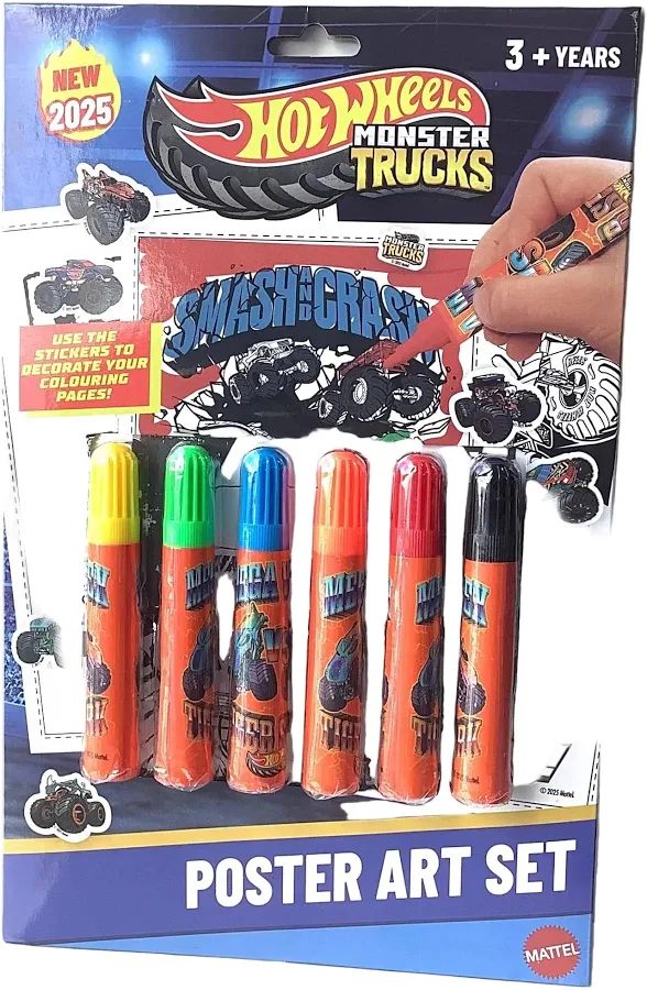 HOTWHEELS MONSTER TRUCK POSTER ART SET